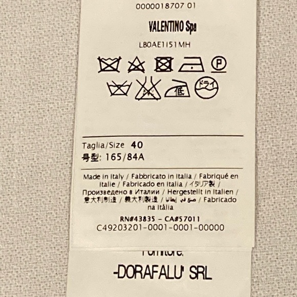 NWT Valentino Gray Silk Crepe Long Sleeve Blouse - Picture 3 of 9